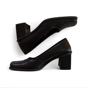 Enzo Angiolini Black Genuine Leather Heels